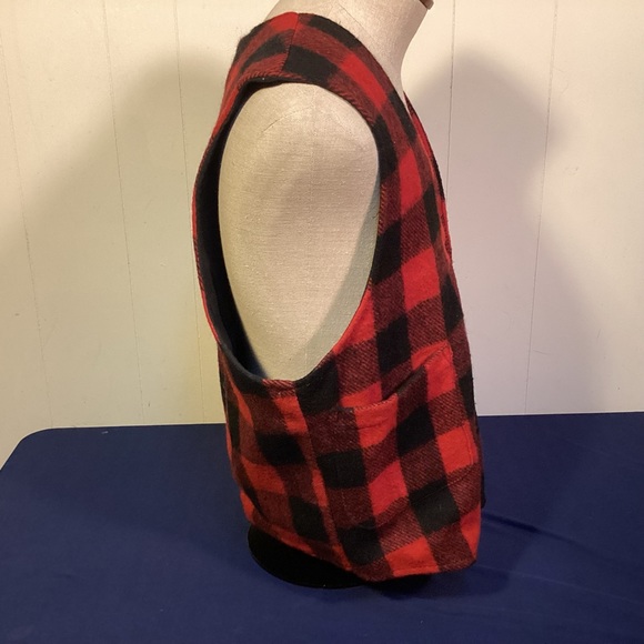Vintage Wool Blend Tartan Plaid unisex Vest by Paragraff Clothing Co size large - Picture 3 of 9